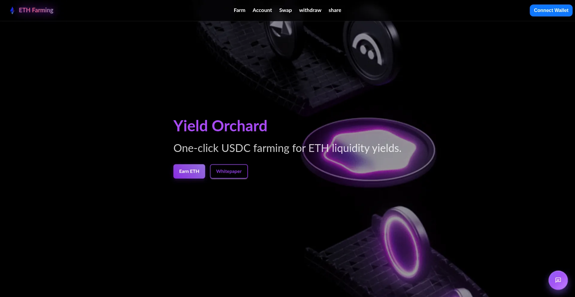 Website screenshot of Yieldichain.com