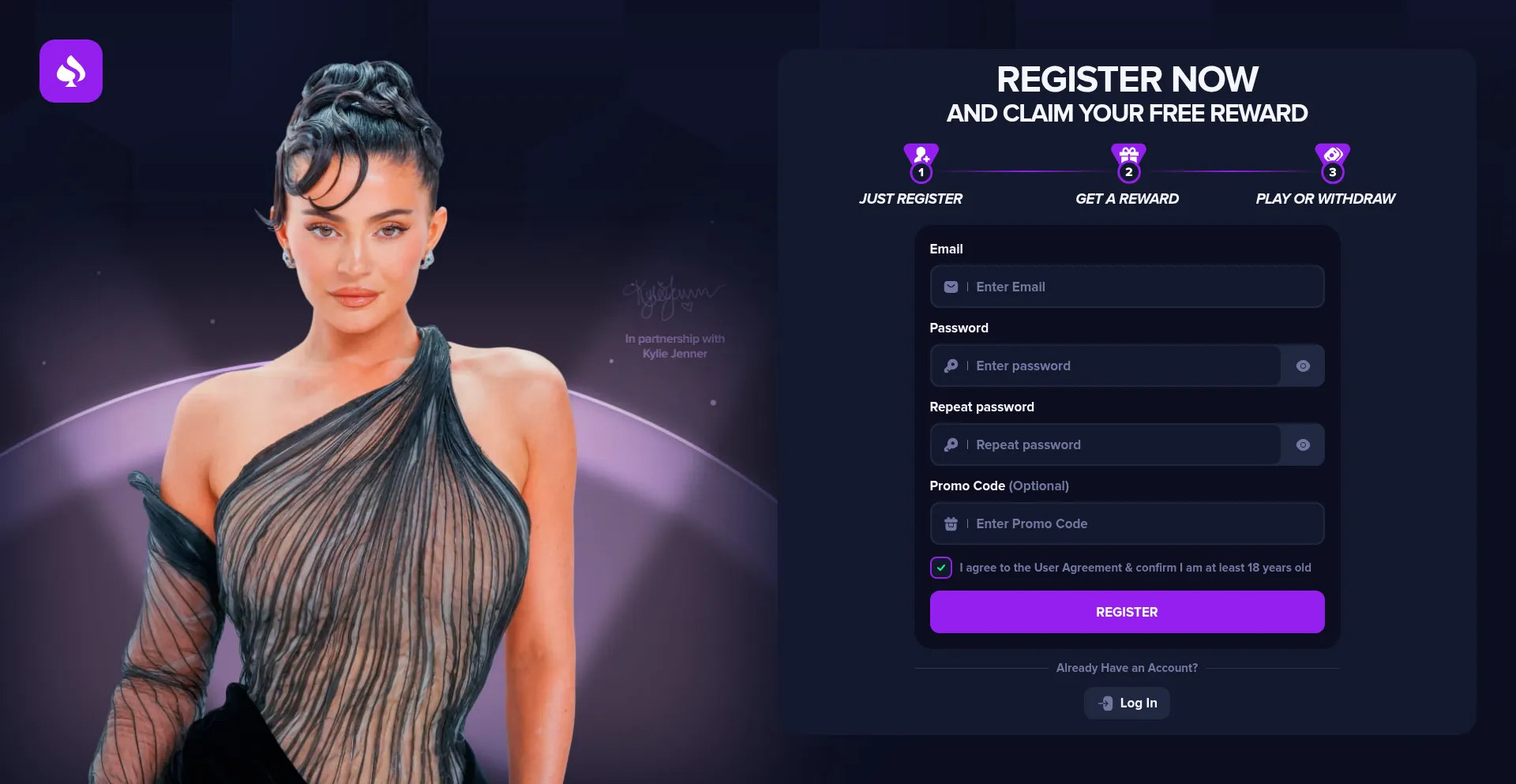 Website screenshot of Yololuck.com