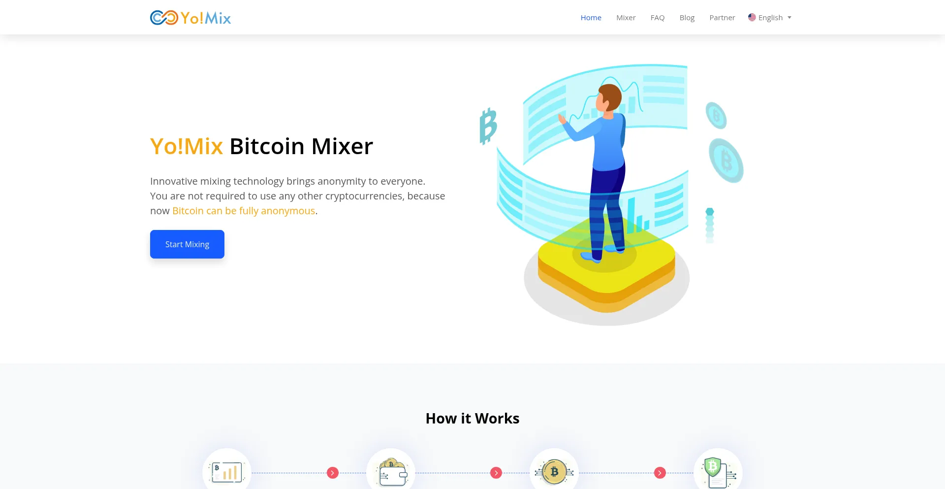 Website screenshot of Yomix.top