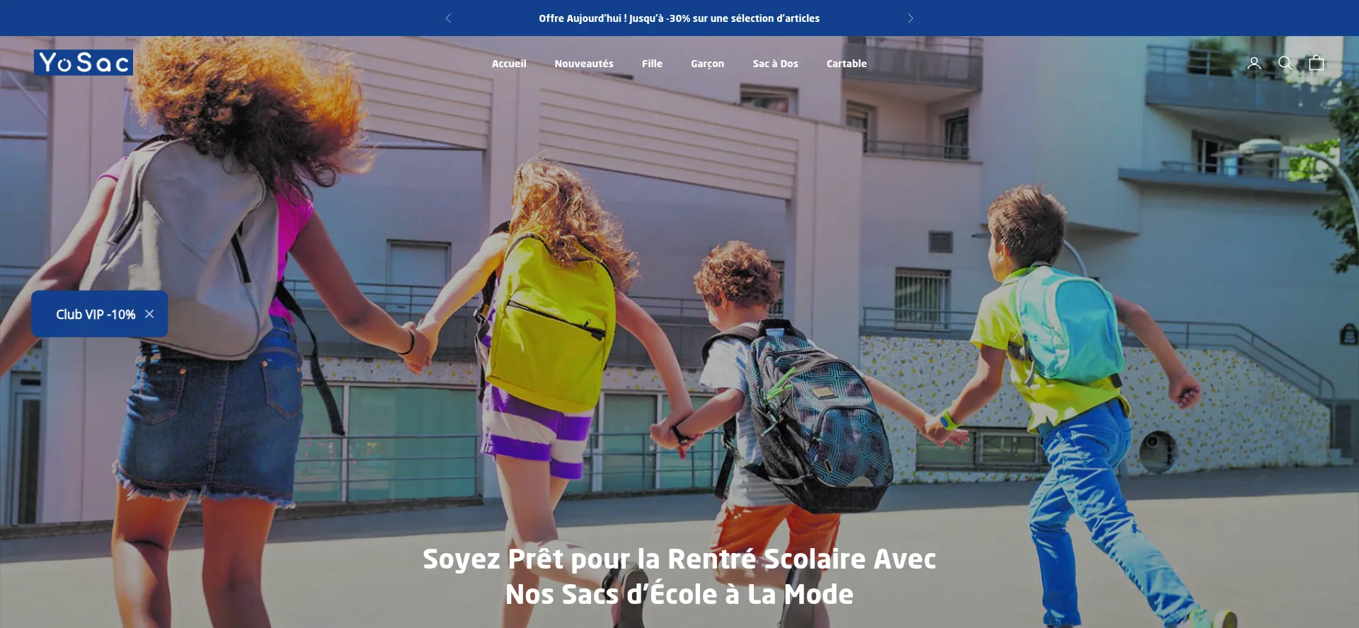Website screenshot of Yosac.fr