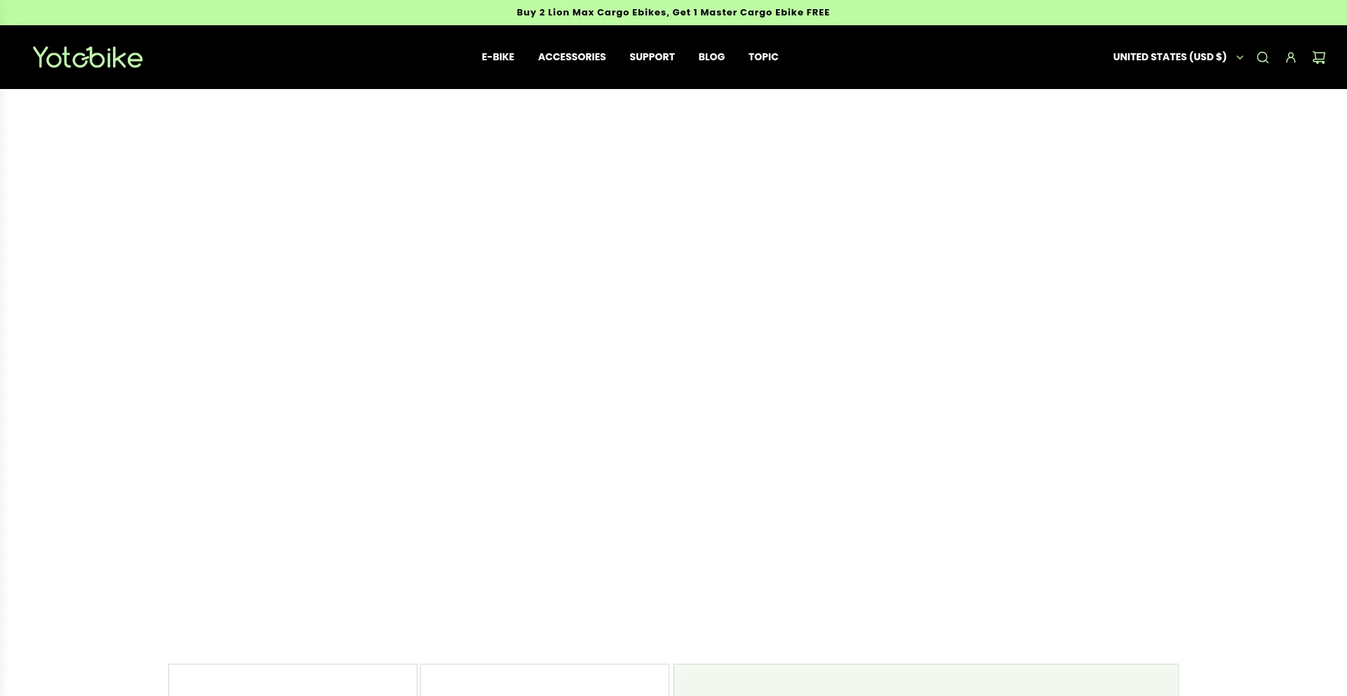 Website screenshot of Yotobike.com