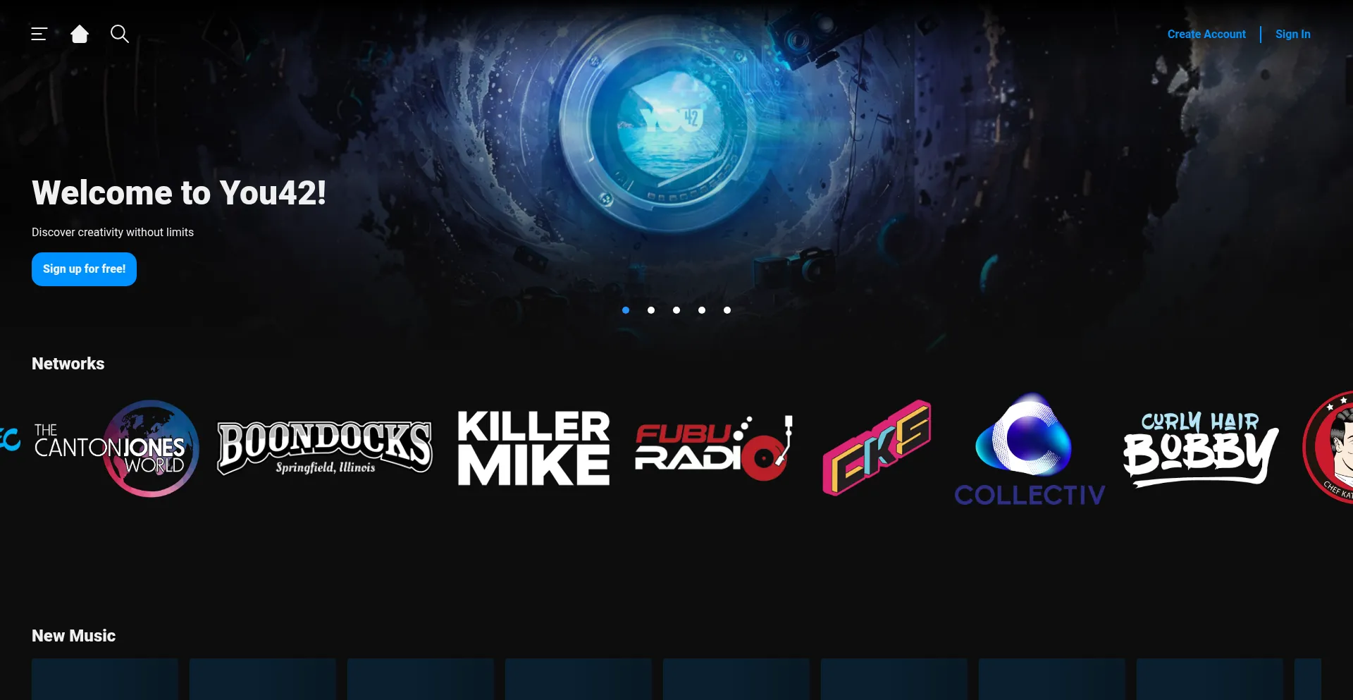 Website screenshot of You42.com