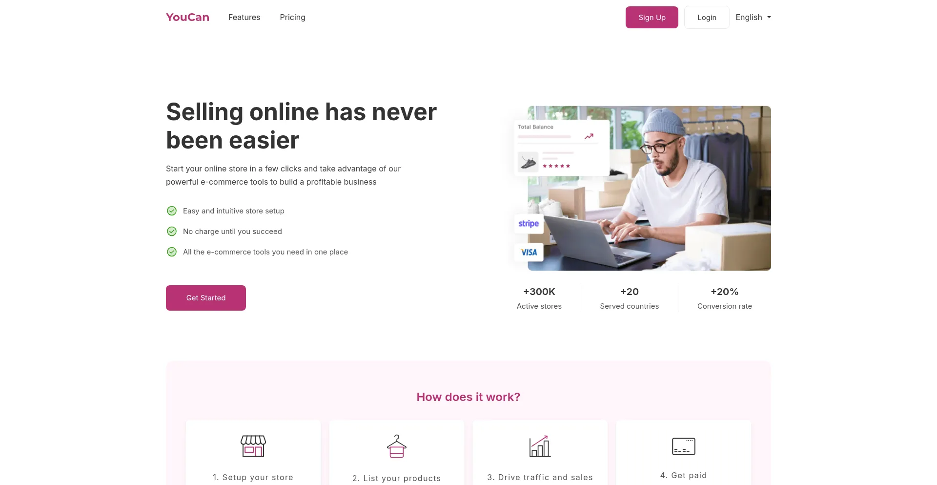 Website screenshot of Youcan.store