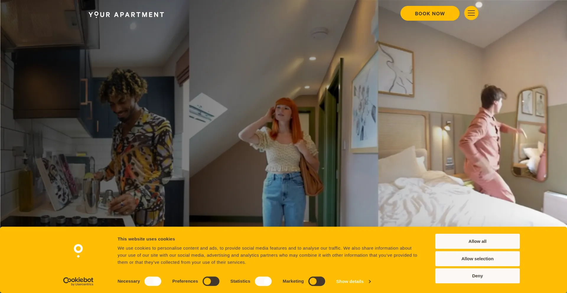 Website screenshot of Yourapartment.com