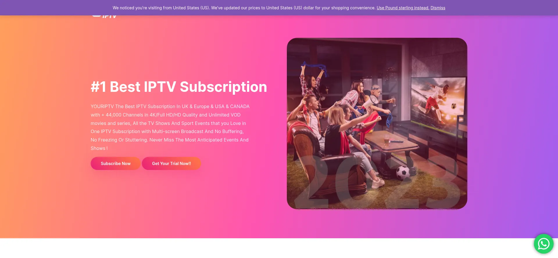 Website screenshot of Youripitv.com