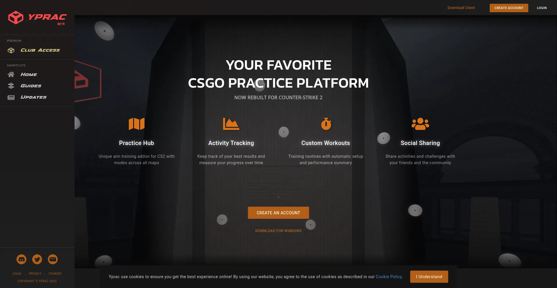 Website screenshot of Yprac.com
