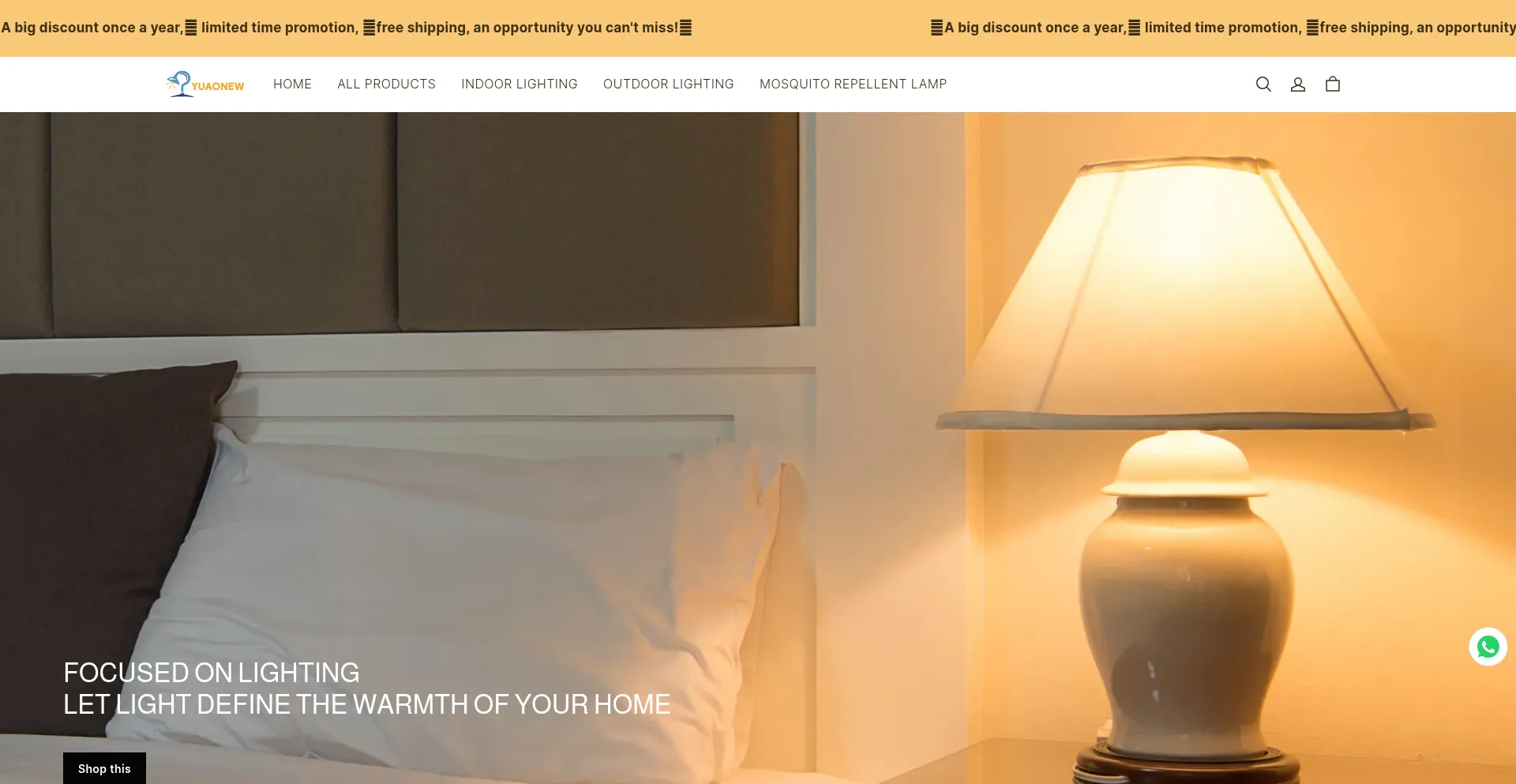 Website screenshot of Yuaonew.com