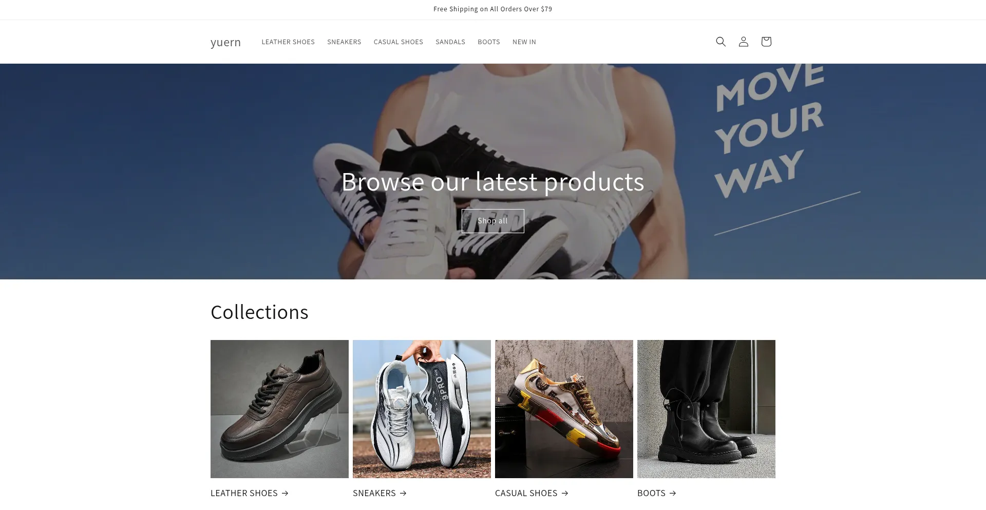 Website screenshot of Yuern.com