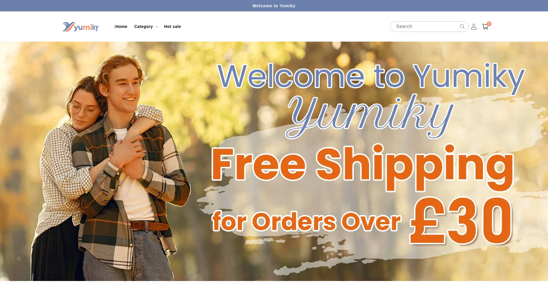 Website screenshot of Yumiky.com