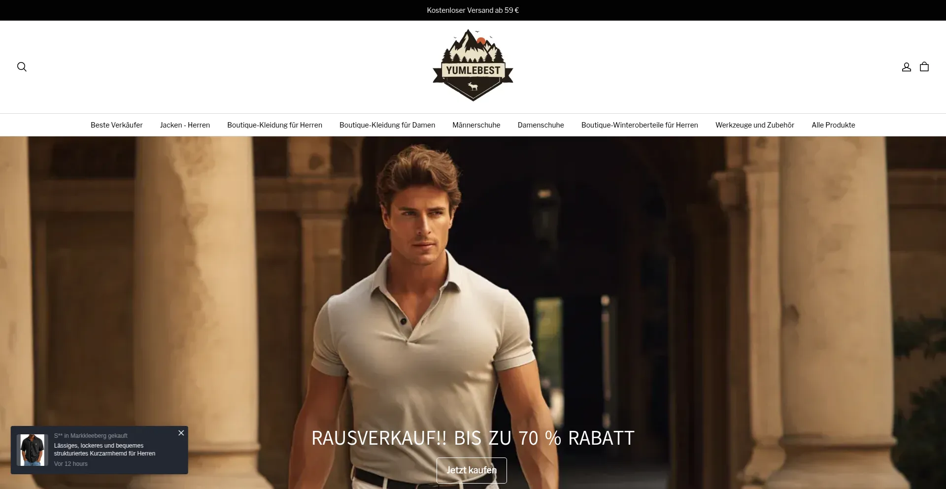 Website screenshot of Yumlebest.com