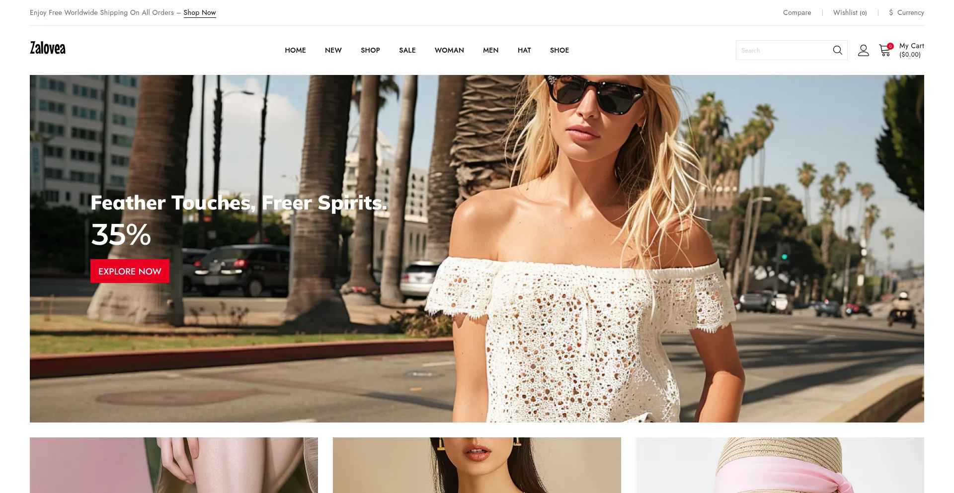 Website screenshot of Zalovea.com