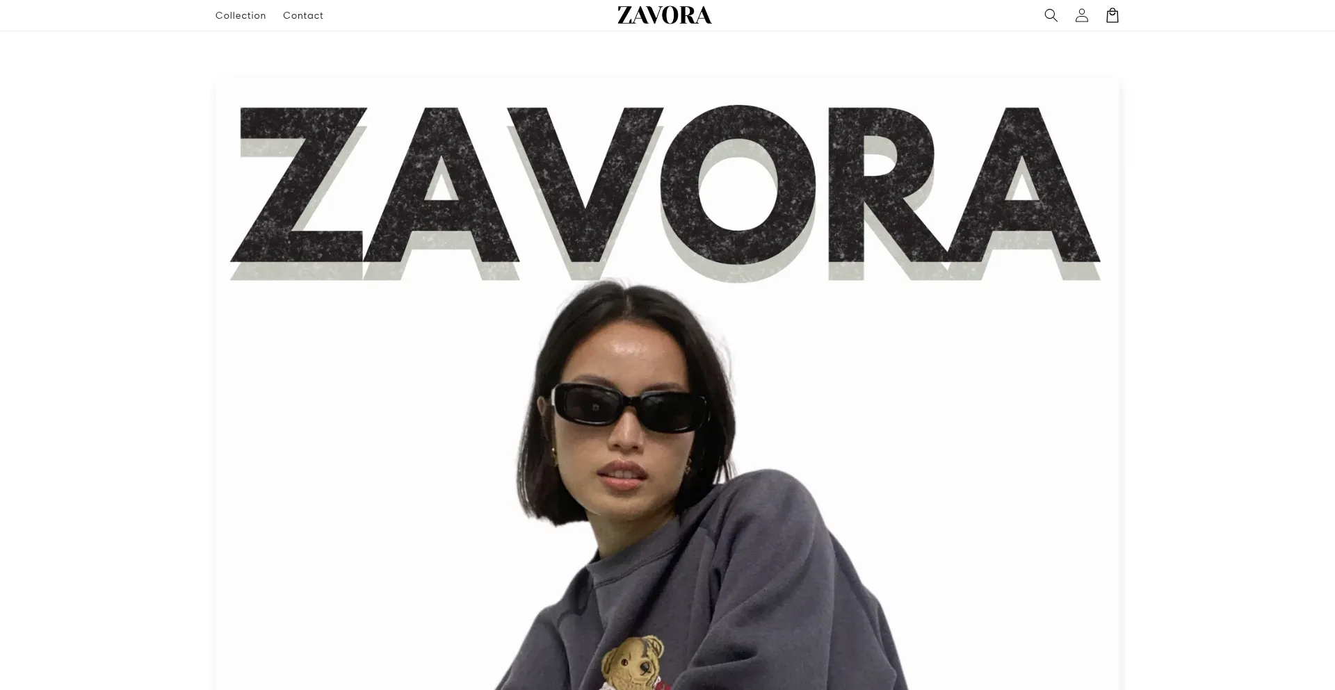 Website screenshot of Zavoraclothing.store