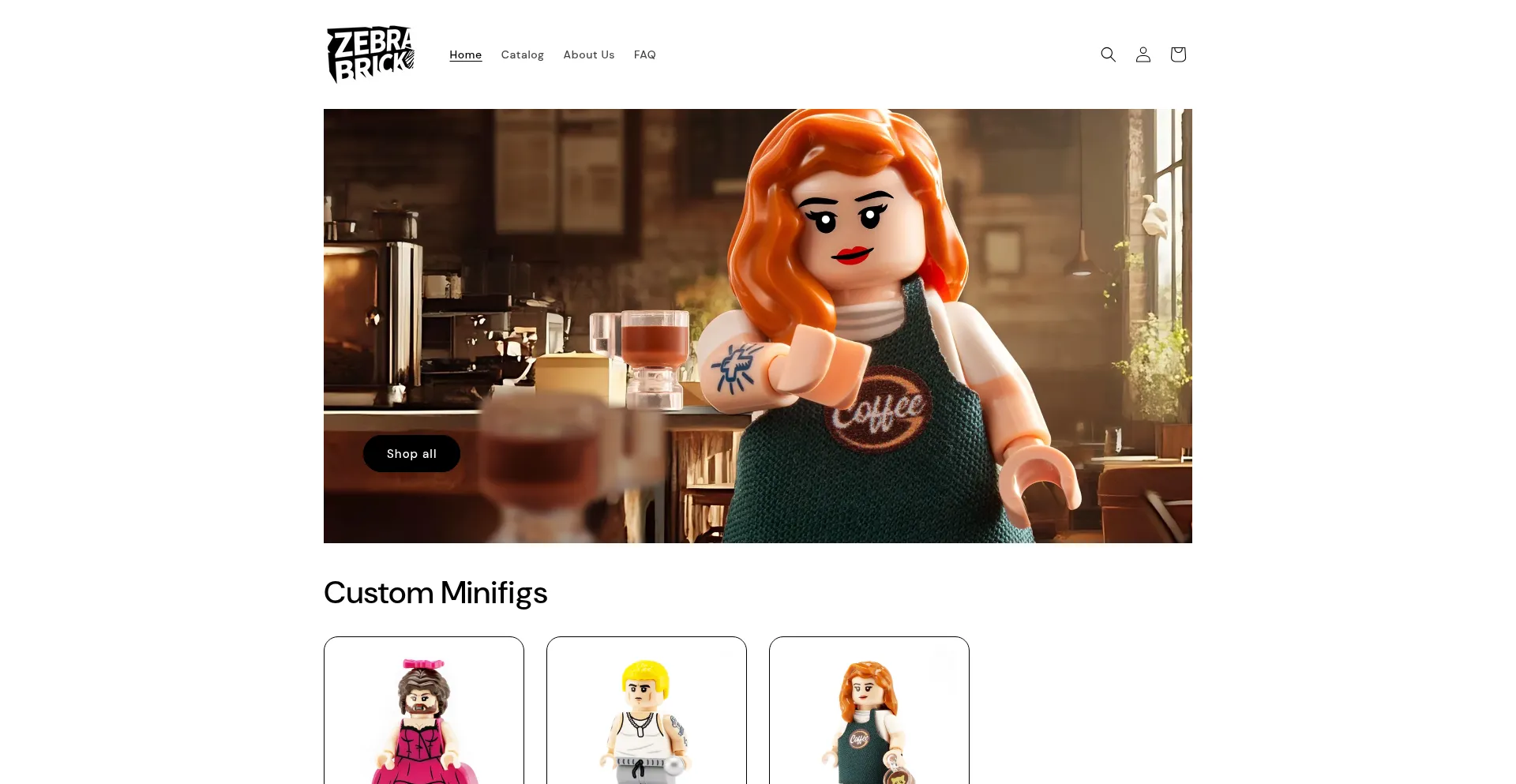 Website screenshot of Zebrabrick.com