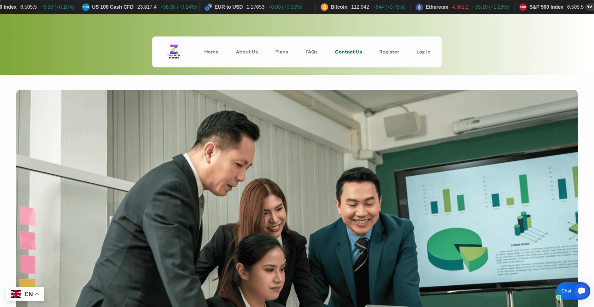 Website screenshot of Zechtechtraders.com