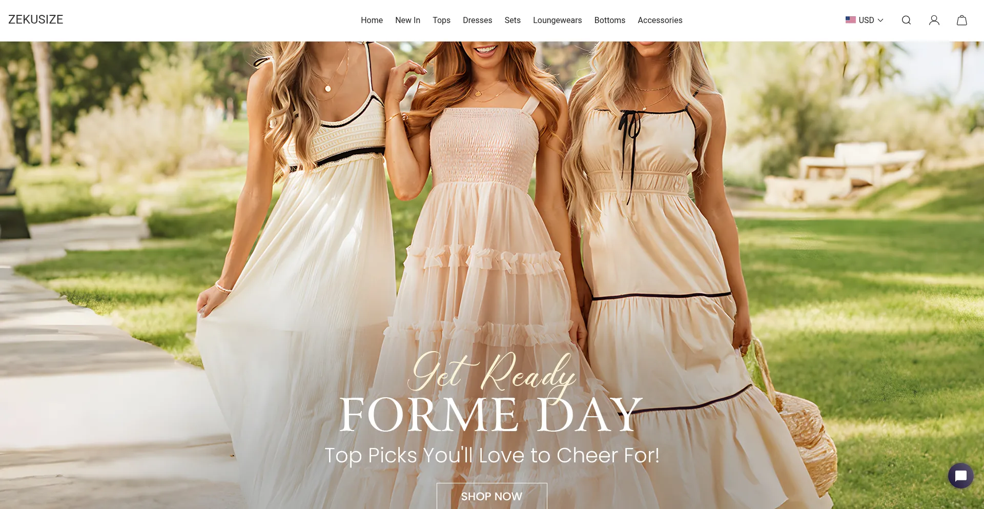 Website screenshot of Zekusize.com