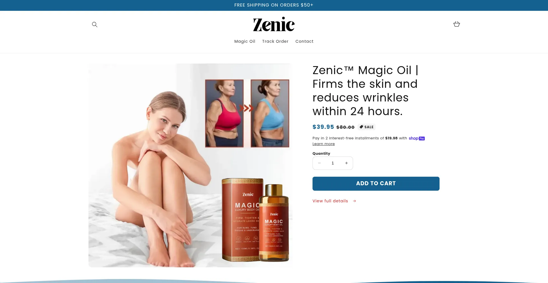 Website screenshot of Zenicx.com