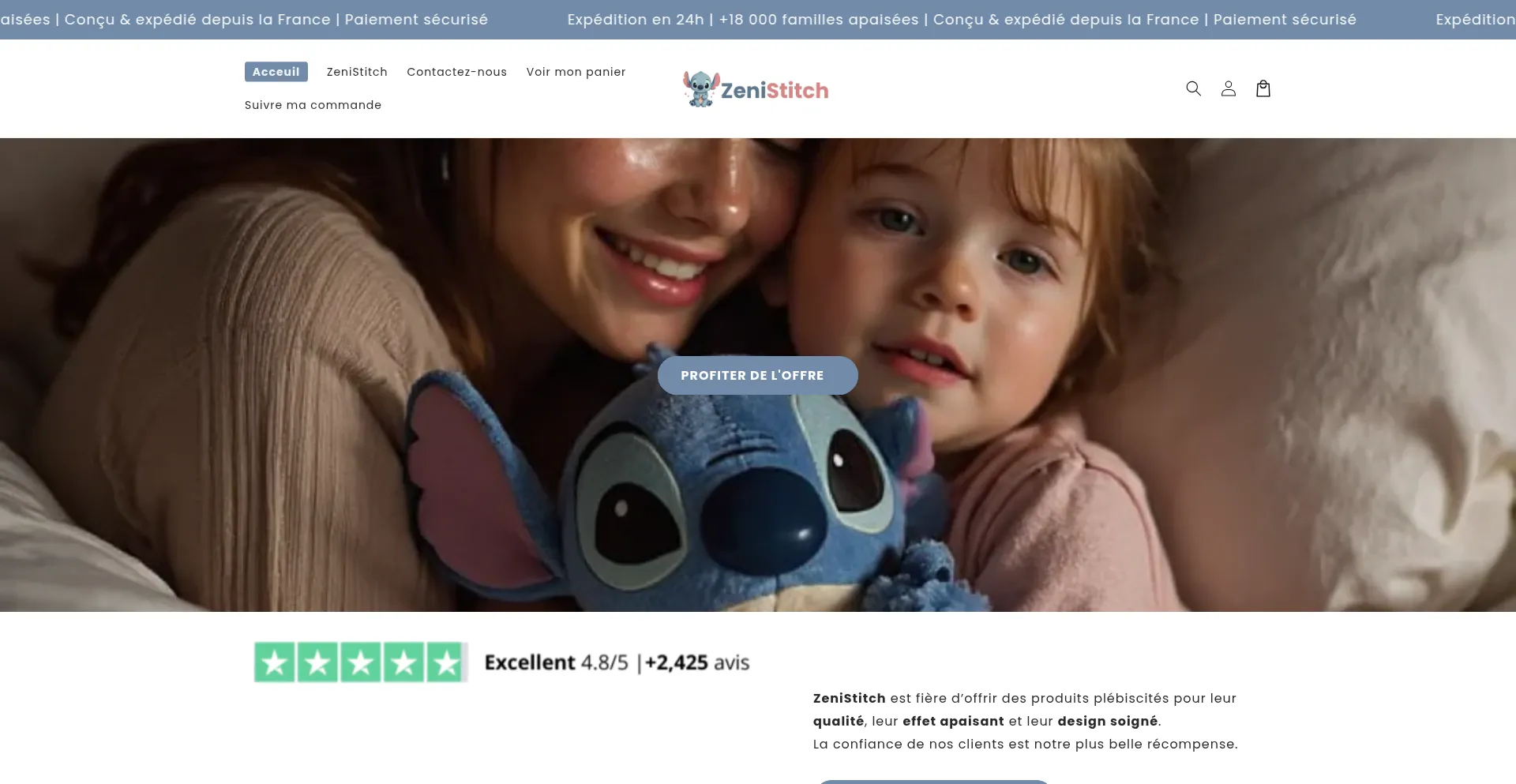 Website screenshot of Zenistitch.com