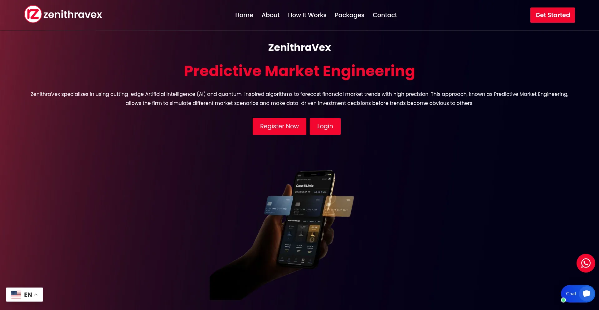 Website screenshot of Zenithravex.com
