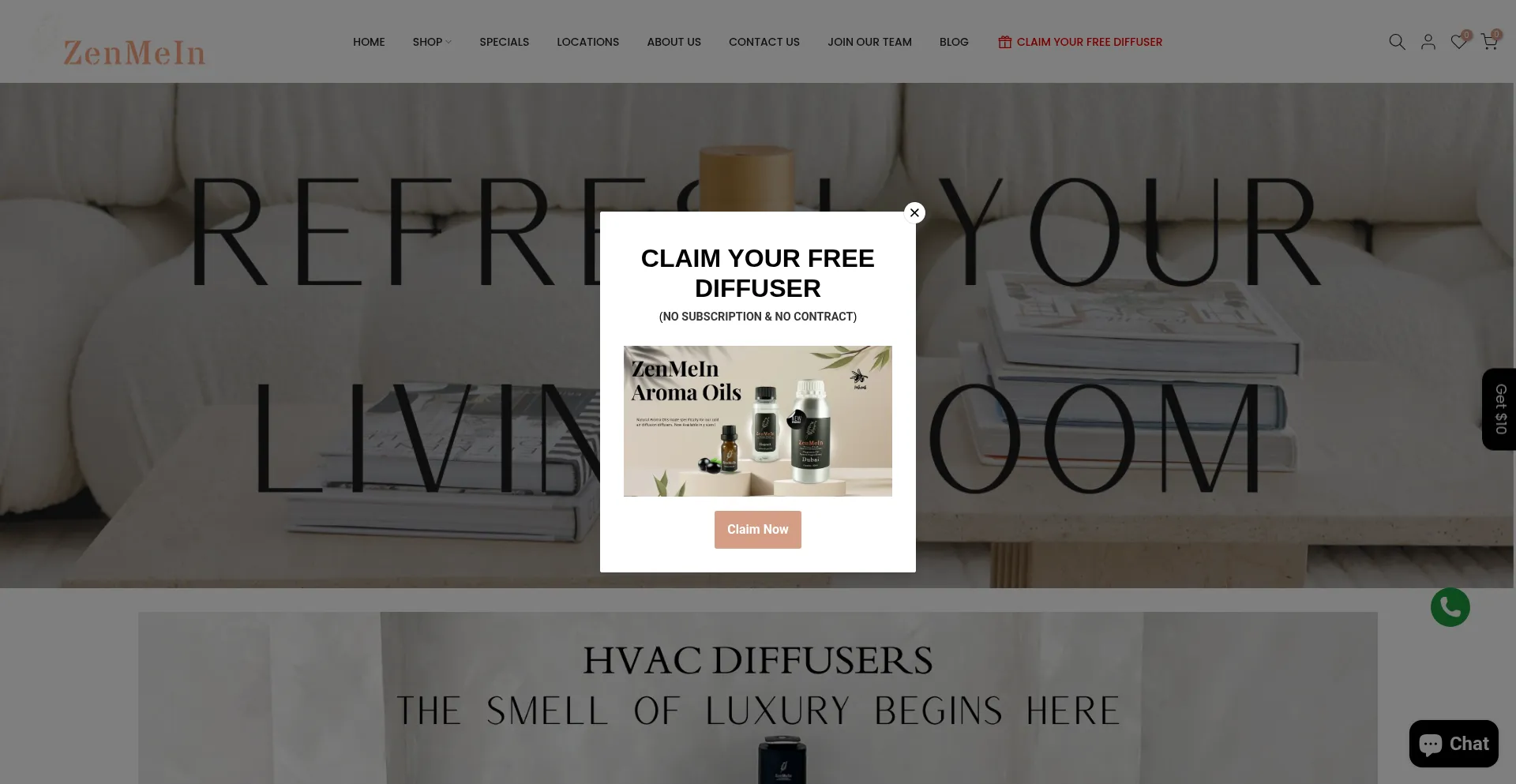 Website screenshot of Zenmeinbeauty.com