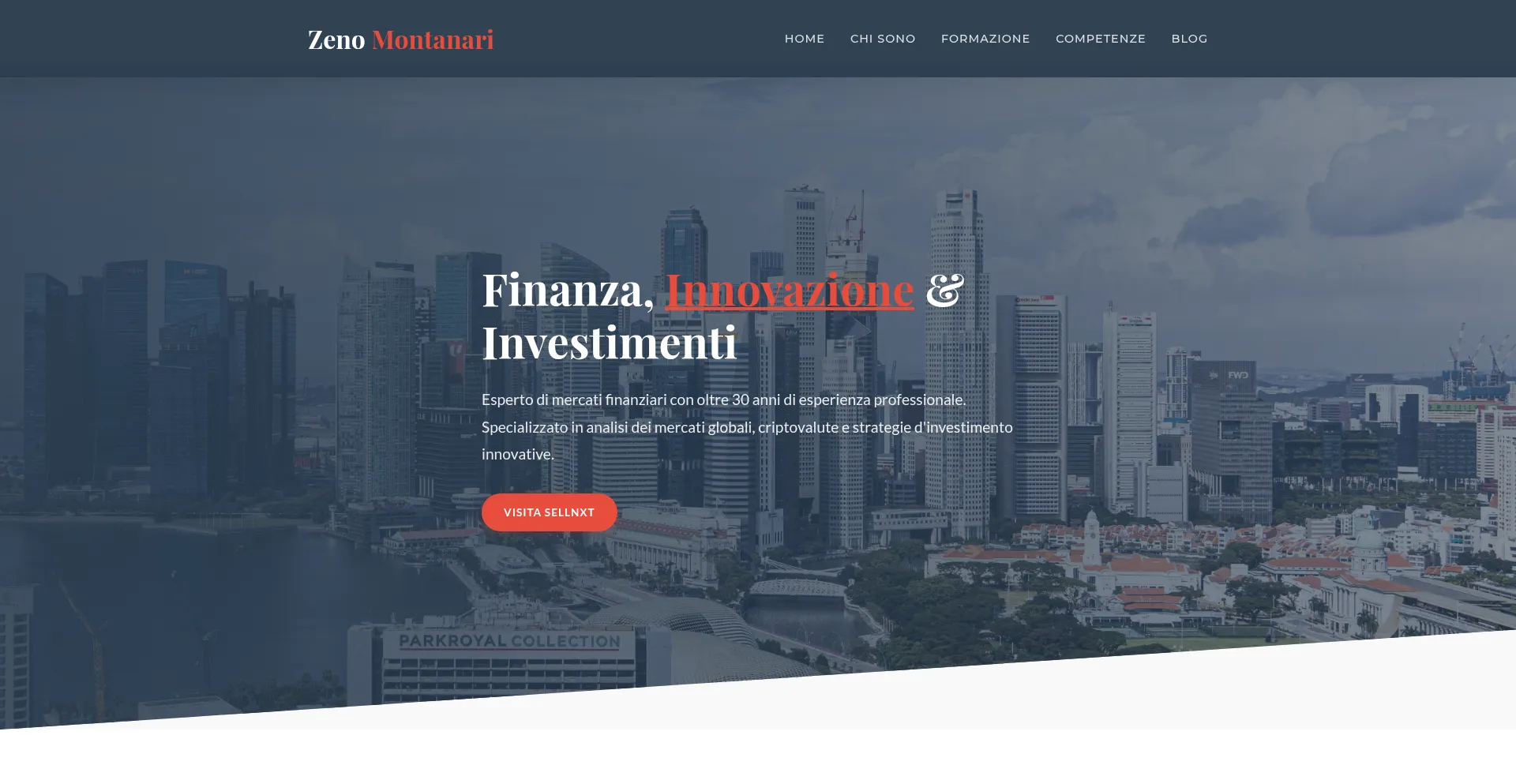 Website screenshot of Zenomontanari.com