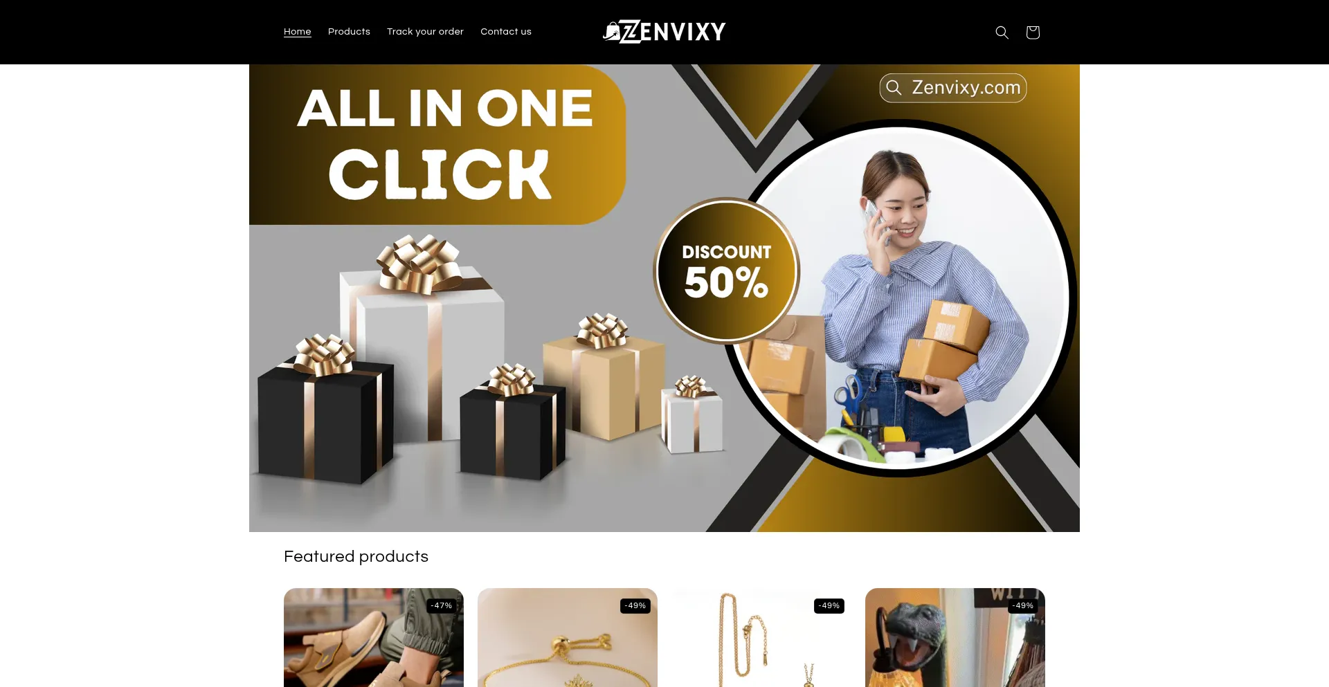 Website screenshot of Zenvixy.com