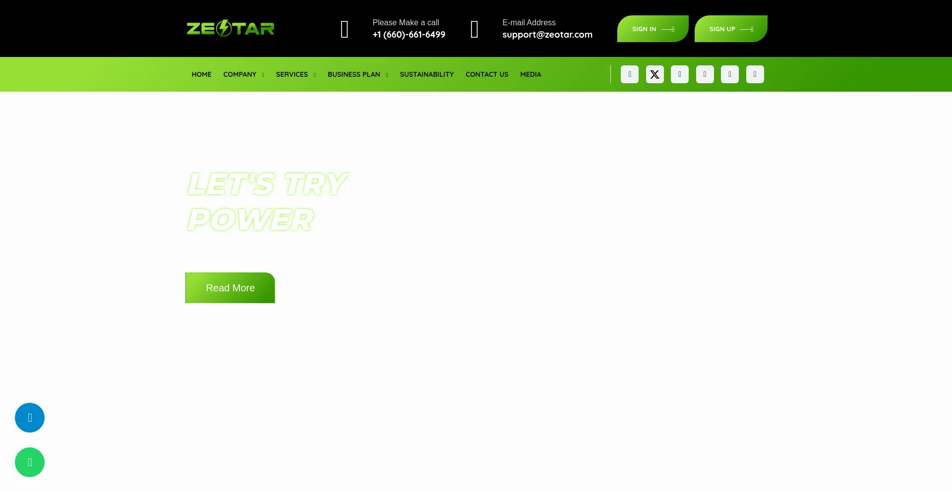 Website screenshot of Zeotar.com