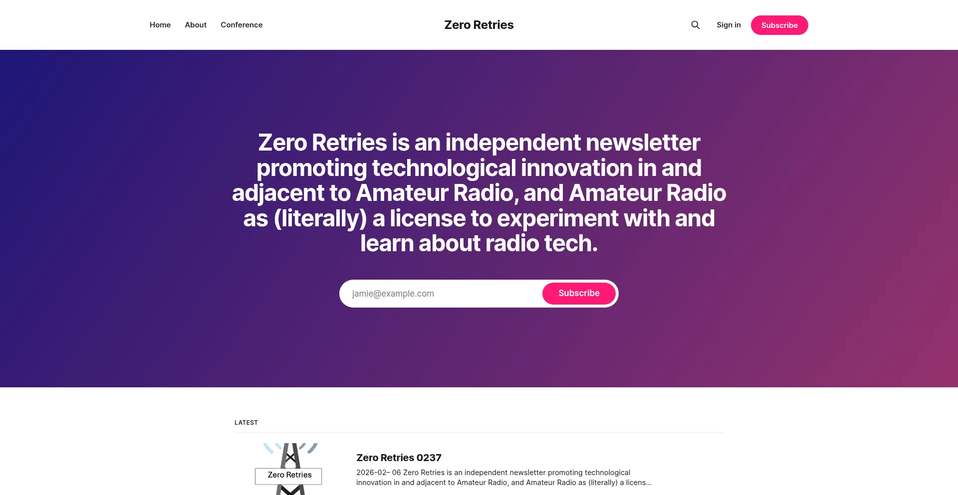 Zeroretries.radio