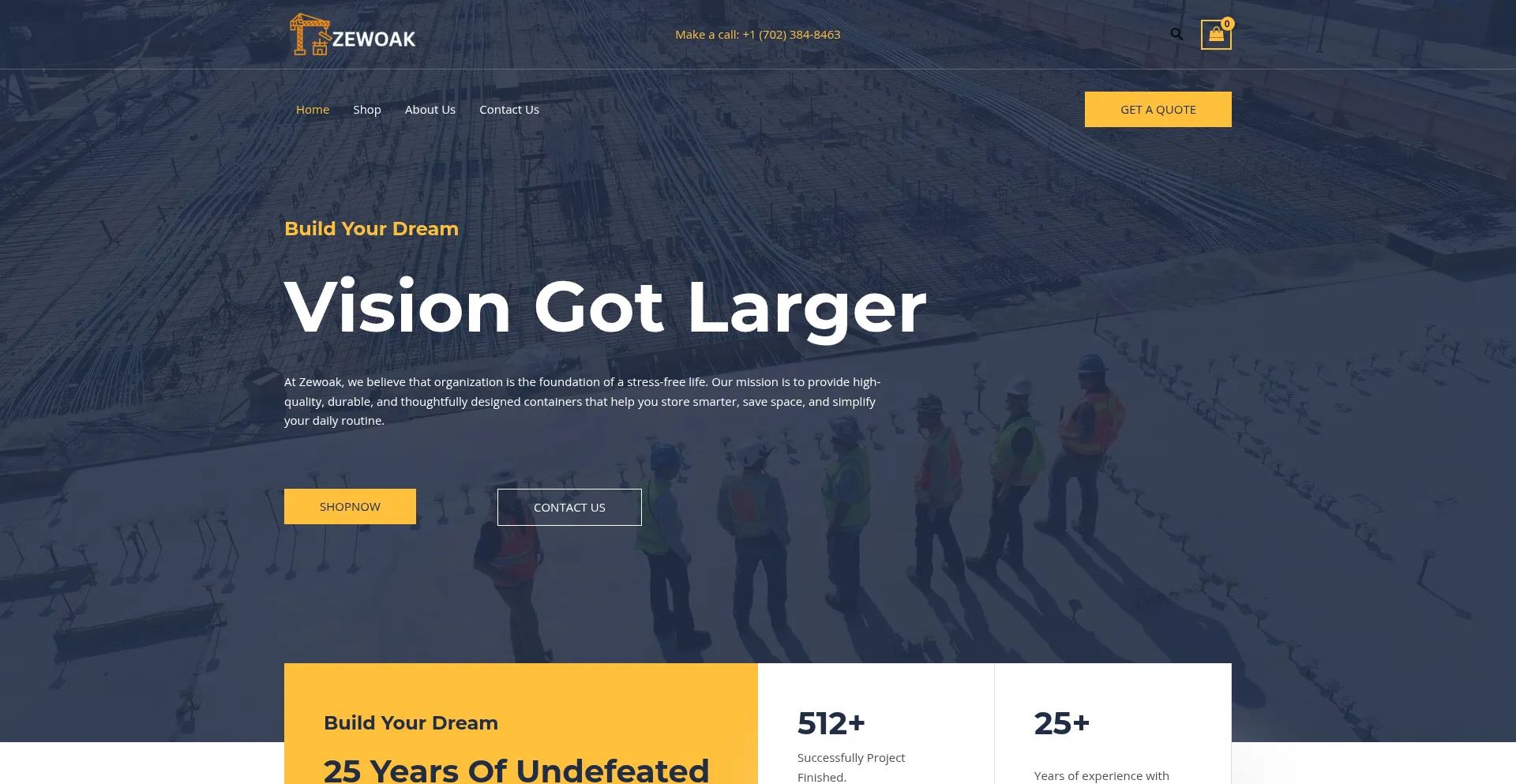 Website screenshot of Zewoak.com