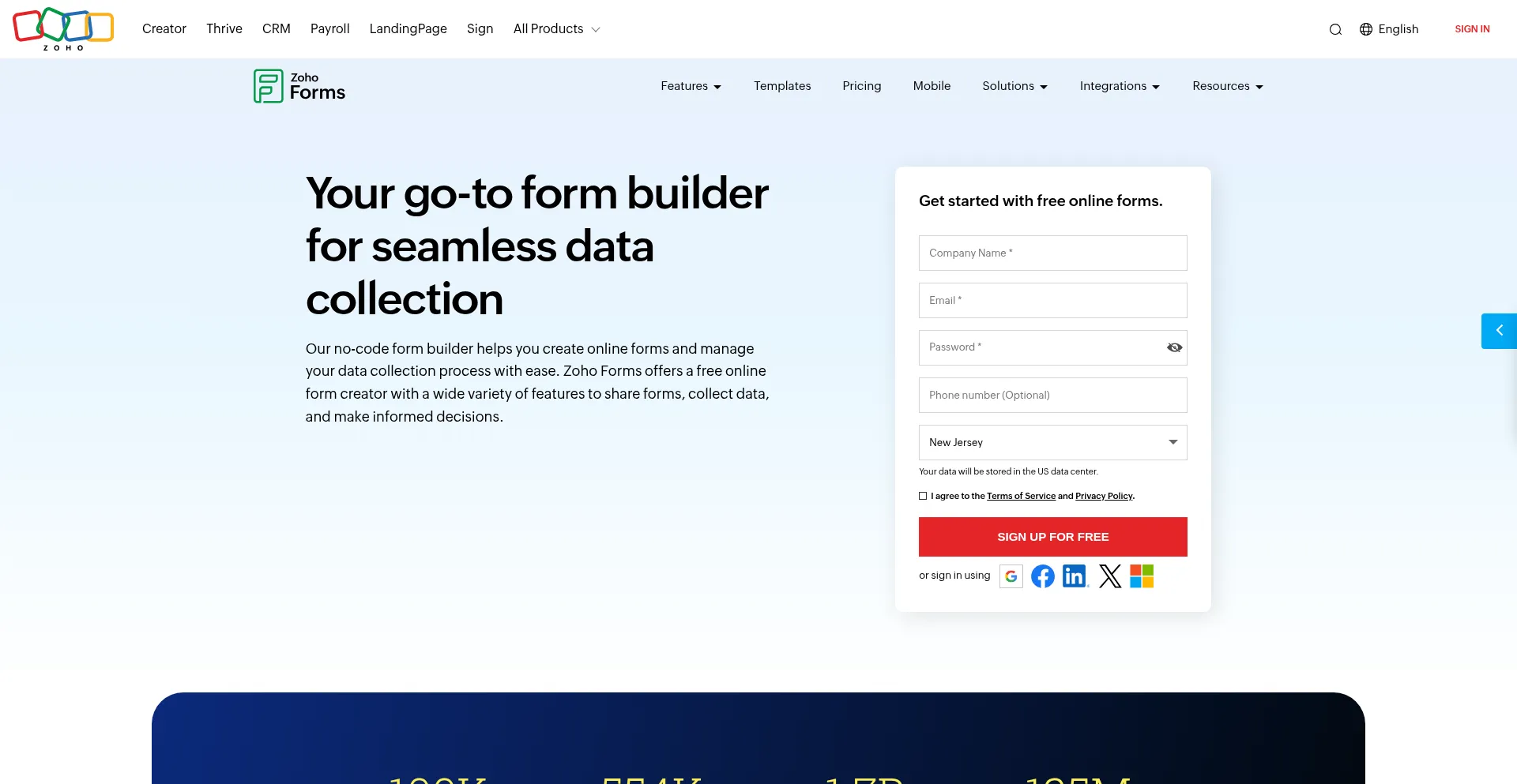 Website screenshot of Zfrmz.eu