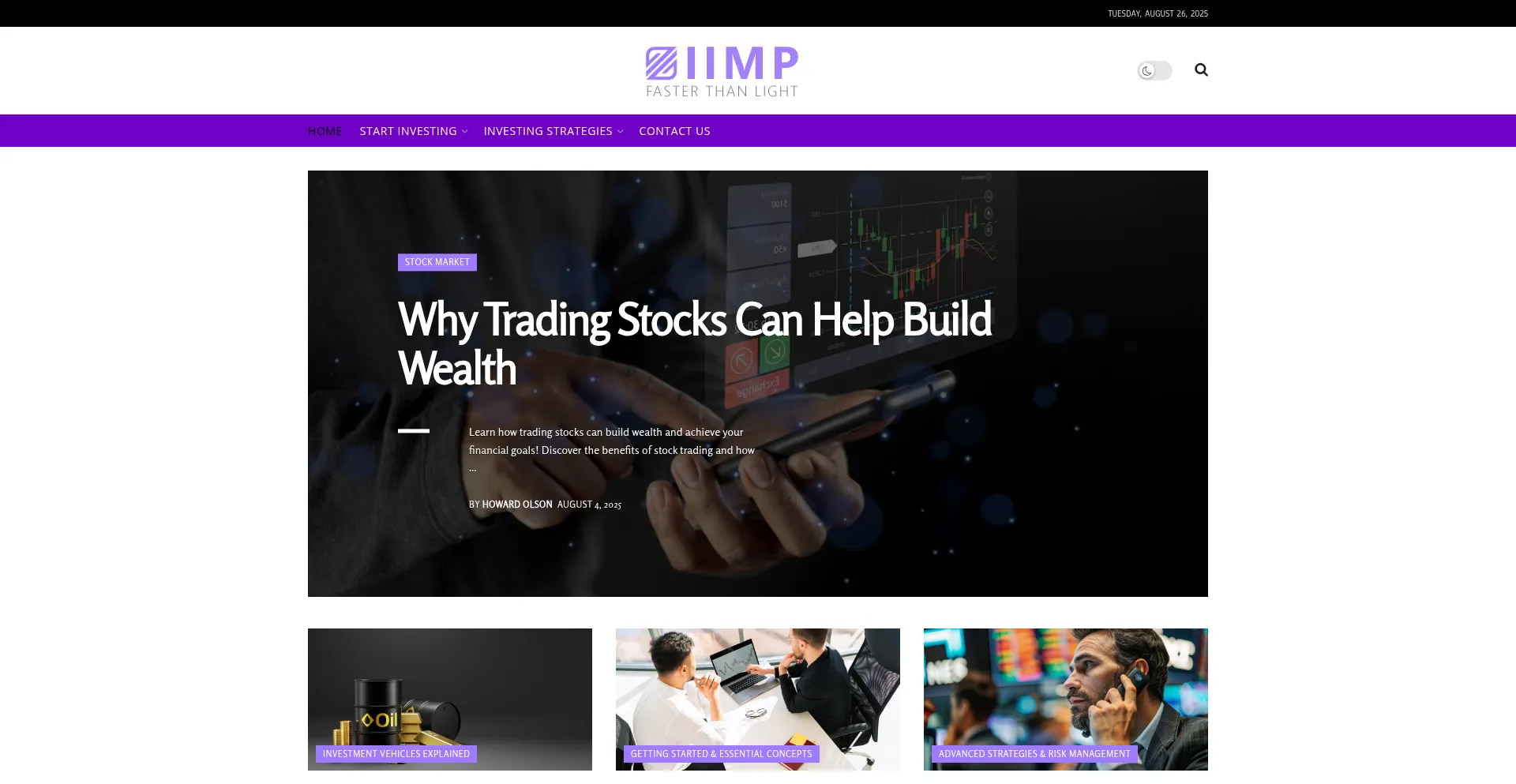 Website screenshot of Ziimp.com