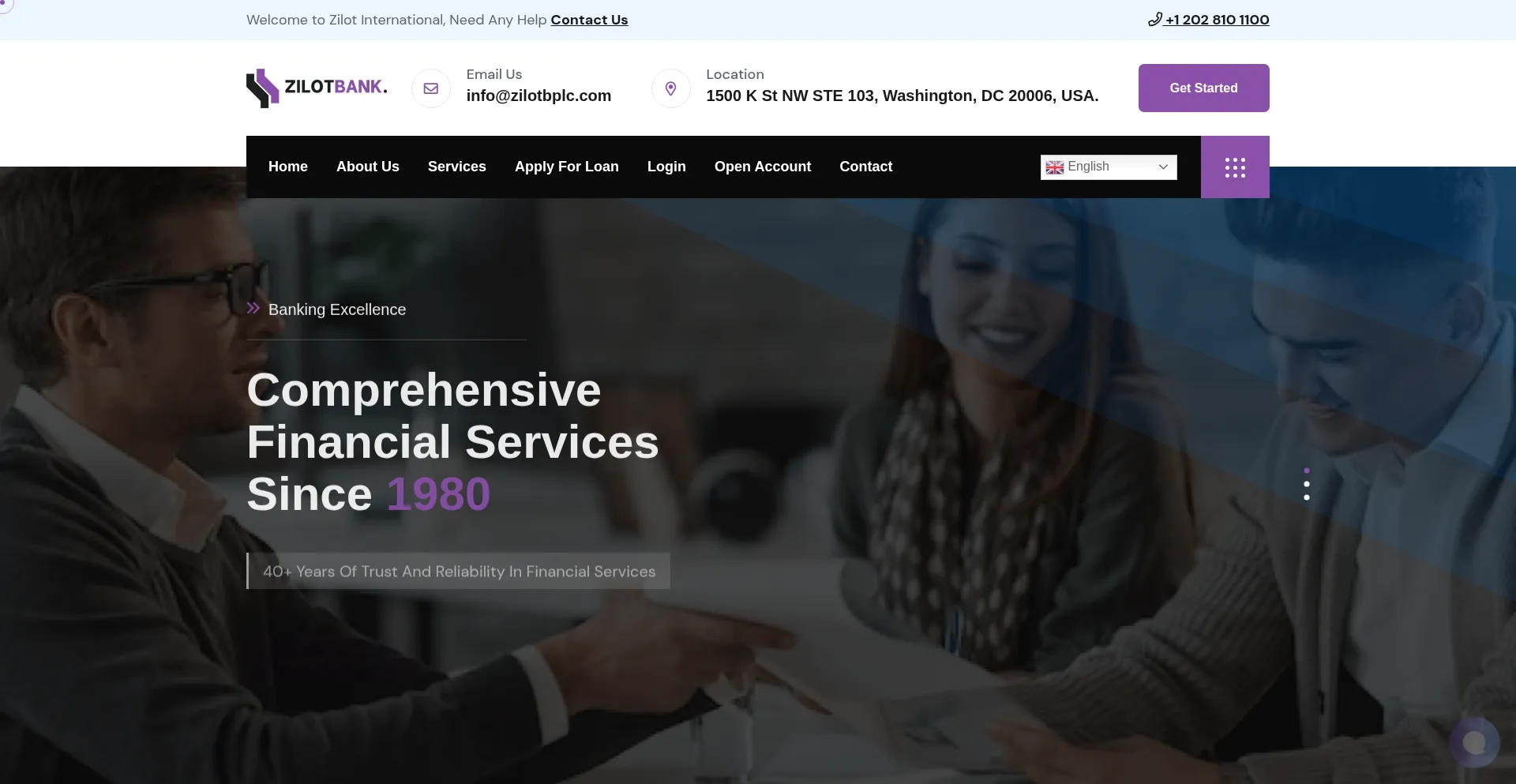 Website screenshot of Zilotbplc.com