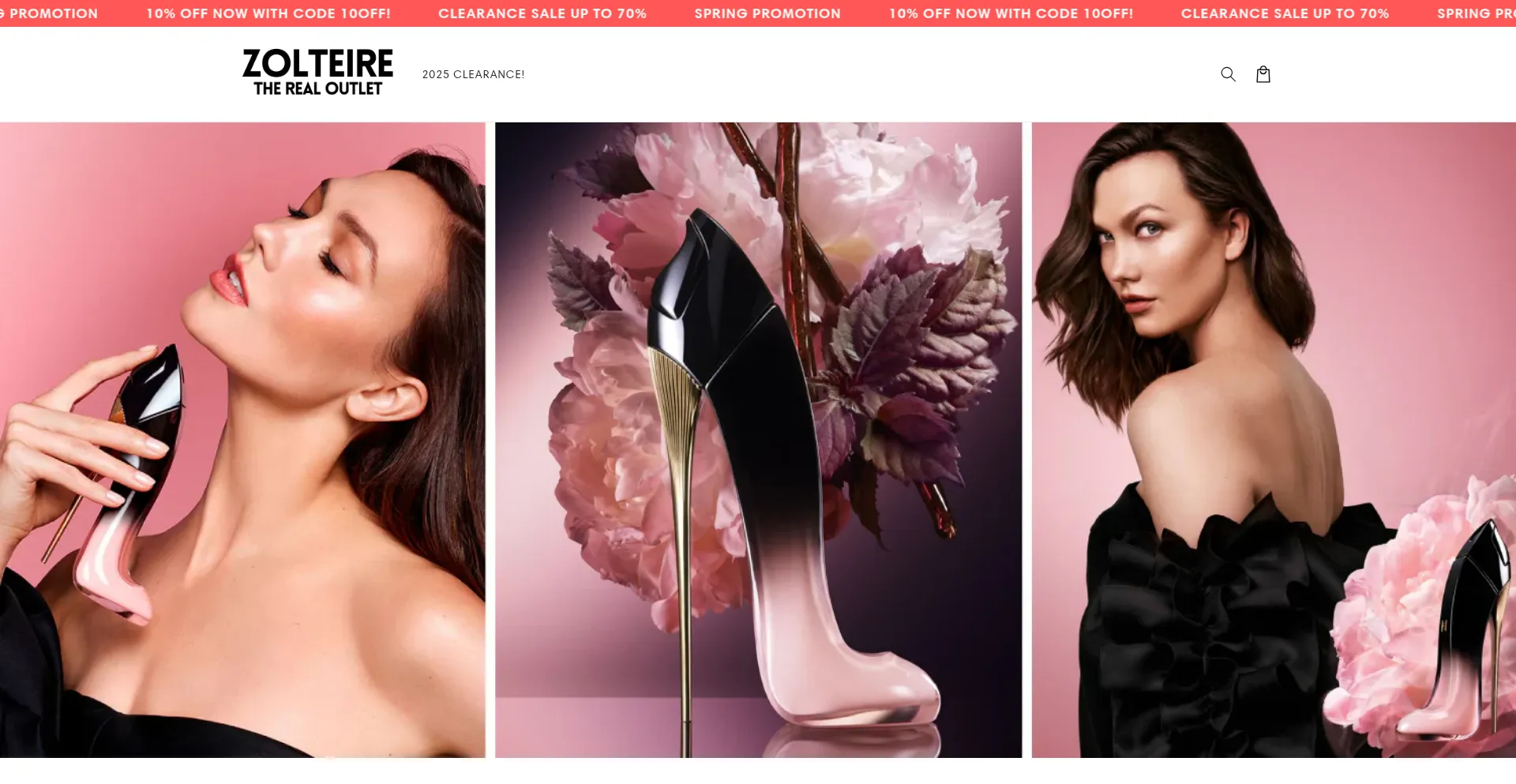 Website screenshot of Zolteire.com