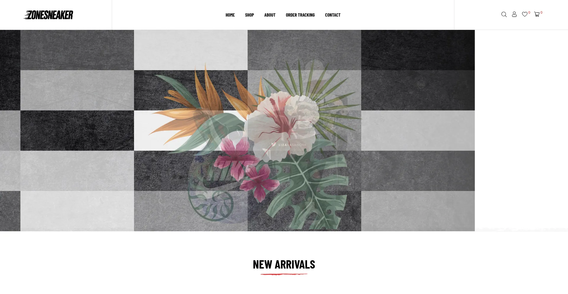 Website screenshot of Zone-sneakers.com