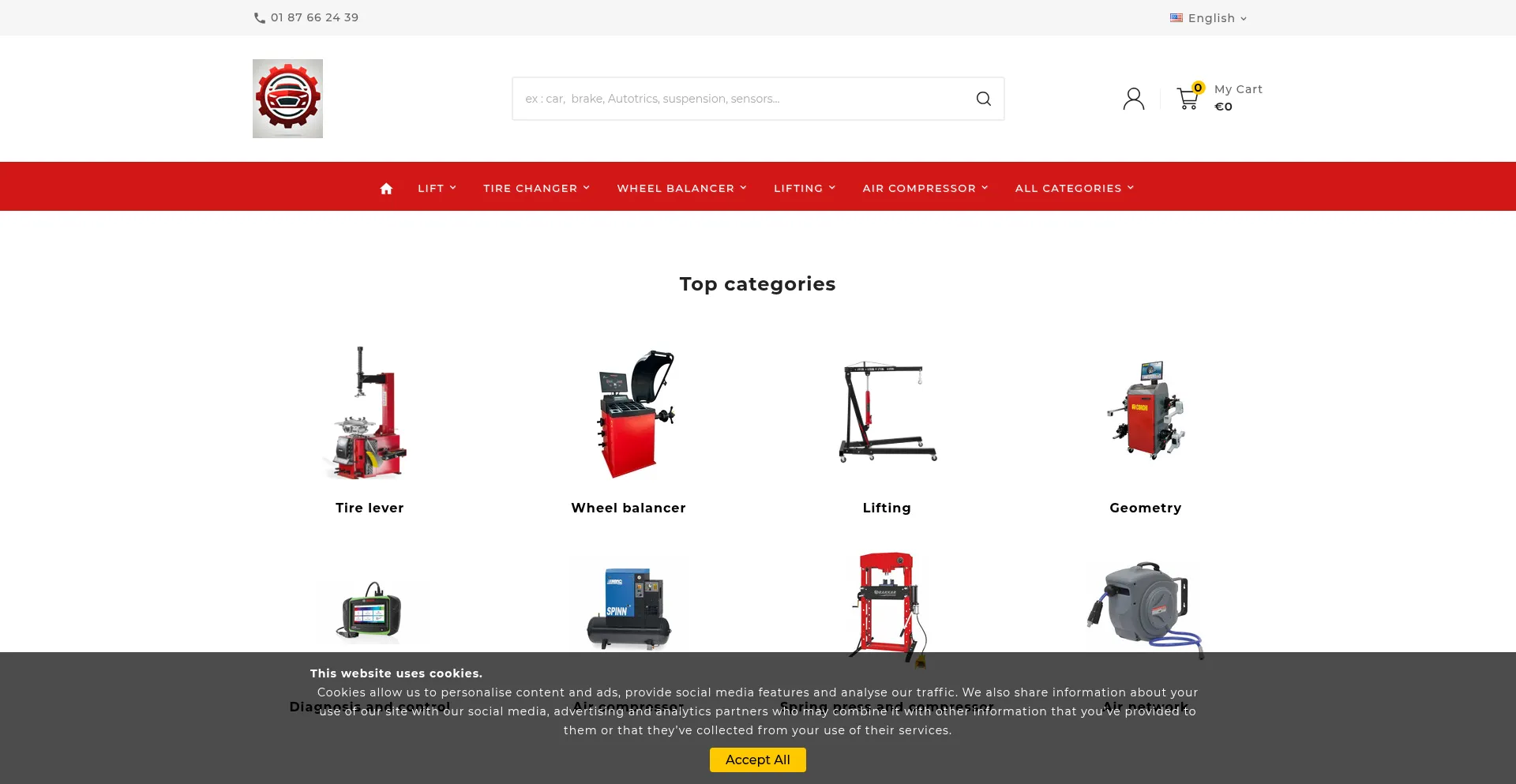 Website screenshot of Zoneautopro.com