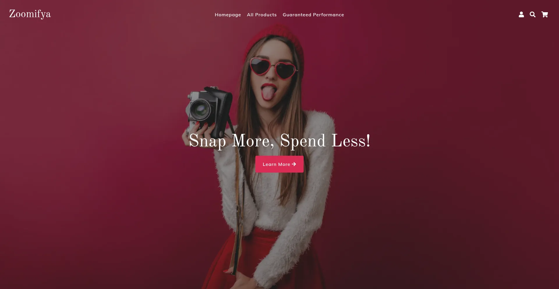 Website screenshot of Zoomifya.shop