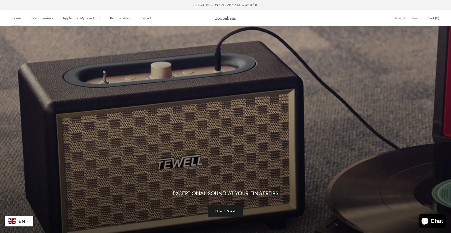 Website screenshot of Zoopabaus.com