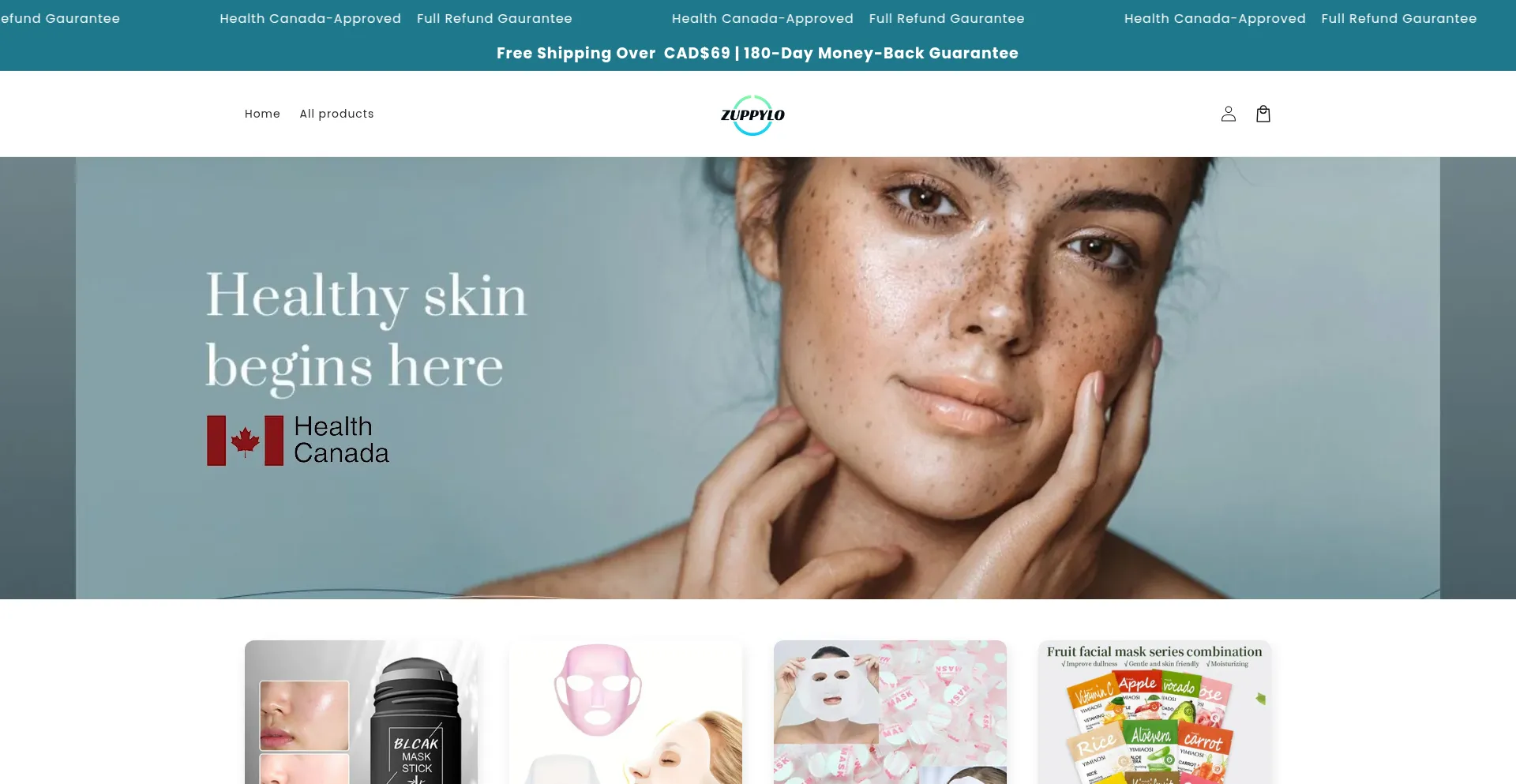 Website screenshot of Zuppylo.com
