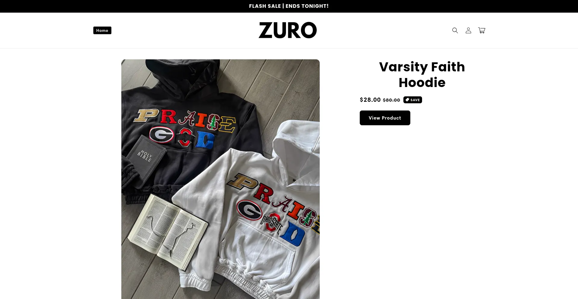 Website screenshot of Zuroshop.com