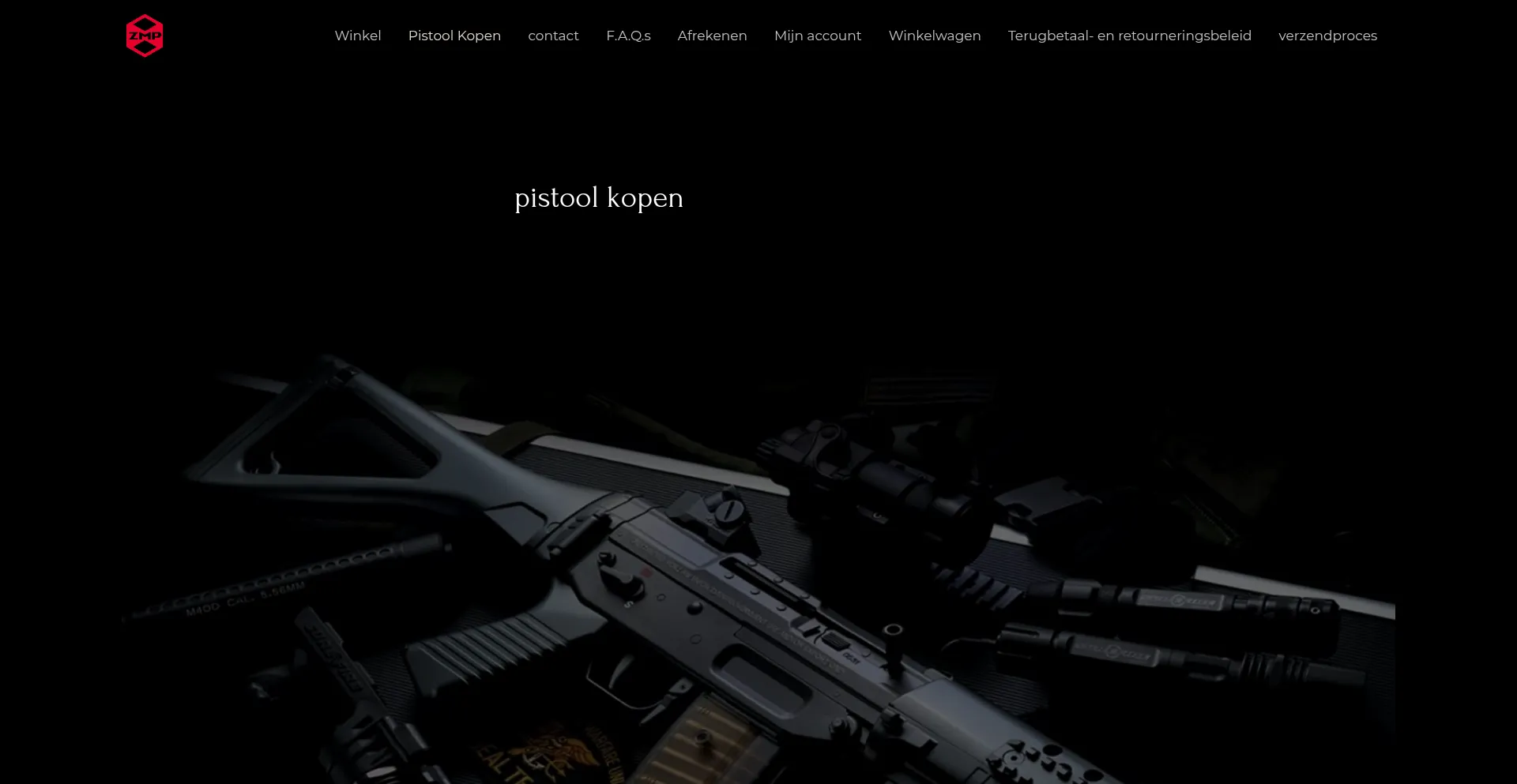Website screenshot of Zwartemarktpistool.com