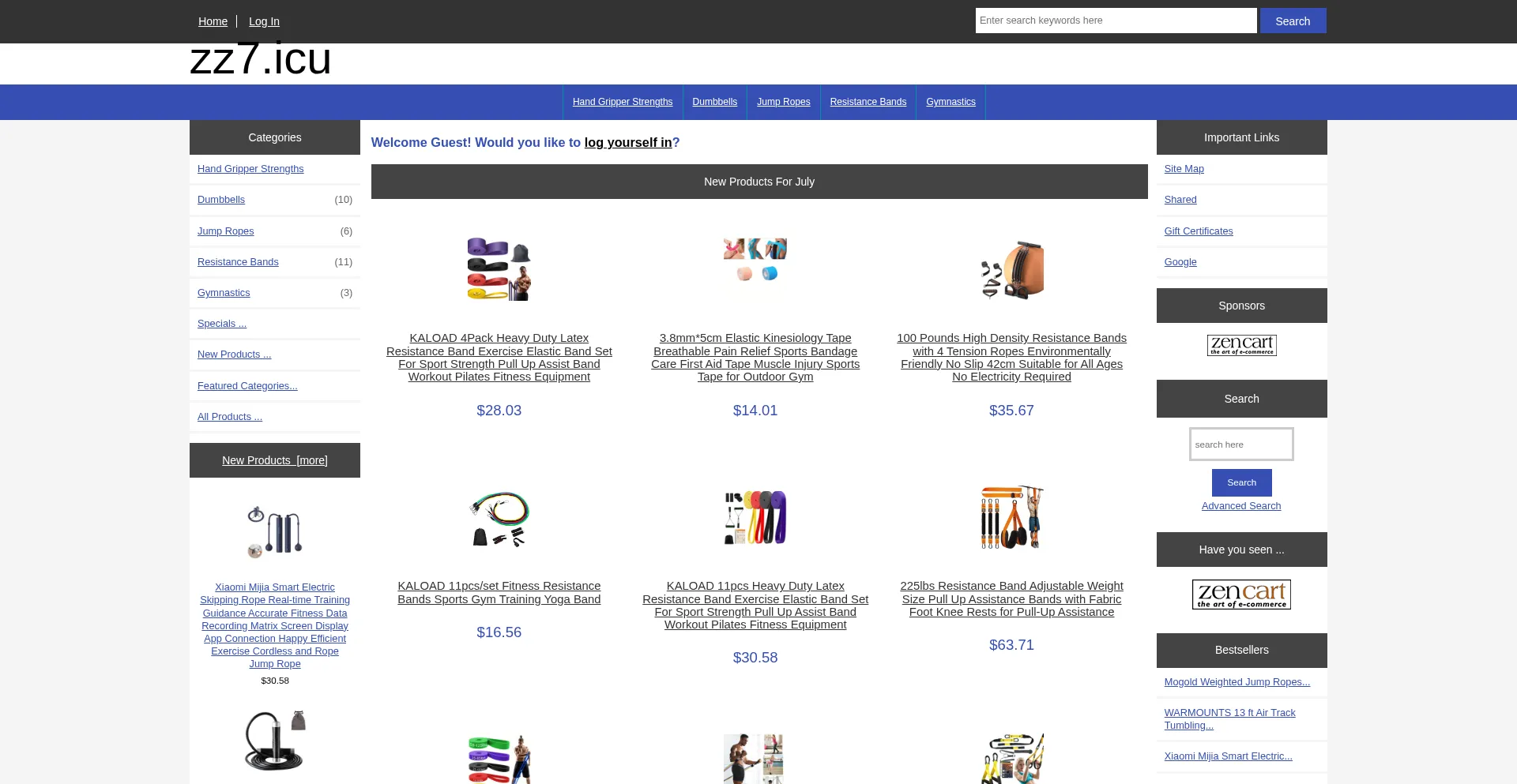 Website screenshot of Zz7.icu